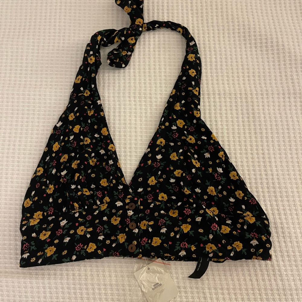 Urban outfitters floral halter top size small